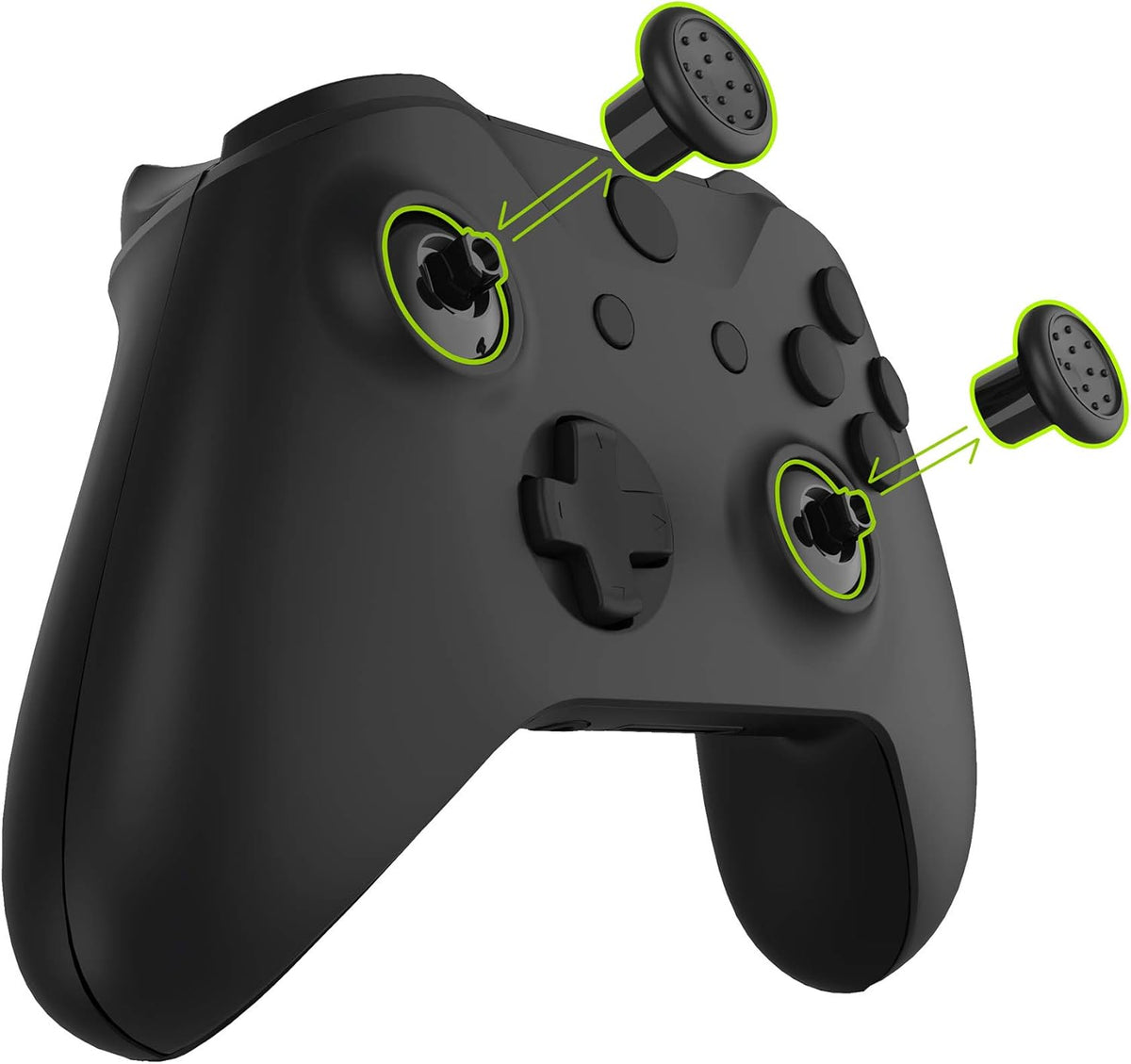 Thumbstick for Xbox Controller - Improve Comfort - Black 3 Height Domed & Concave Grips - Adjustable Joystick for Xbox Series X/S & Xbox One S/X/Elite