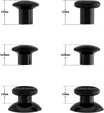 Thumbstick for Xbox Controller - Improve Comfort - Black 3 Height Domed & Concave Grips - Adjustable Joystick for Xbox Series X/S & Xbox One S/X/Elite