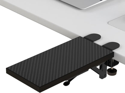  Desk Extension Tray - 30 X 15 Cm - Clamp without Perforation - Foldable Keyboard Drawer Tray - Wrist Rest - Computer Stand 