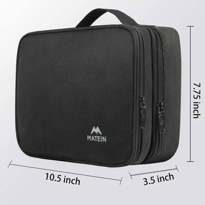 Electronics Organizer Travel Case - Cable Organizer Bag - Black