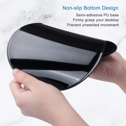 Ergonomic Mouse Pad with Gel Wrist Support - Smooth Surface Non-Slip PU Base Comfortable - Pain Relief - 8.7 X 7.2 Inches