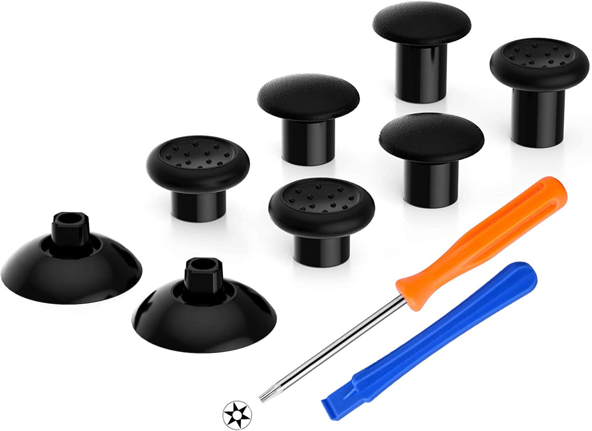 Thumbstick for Xbox Controller - Improve Comfort - Black 3 Height Domed & Concave Grips - Adjustable Joystick for Xbox Series X/S & Xbox One S/X/Elite