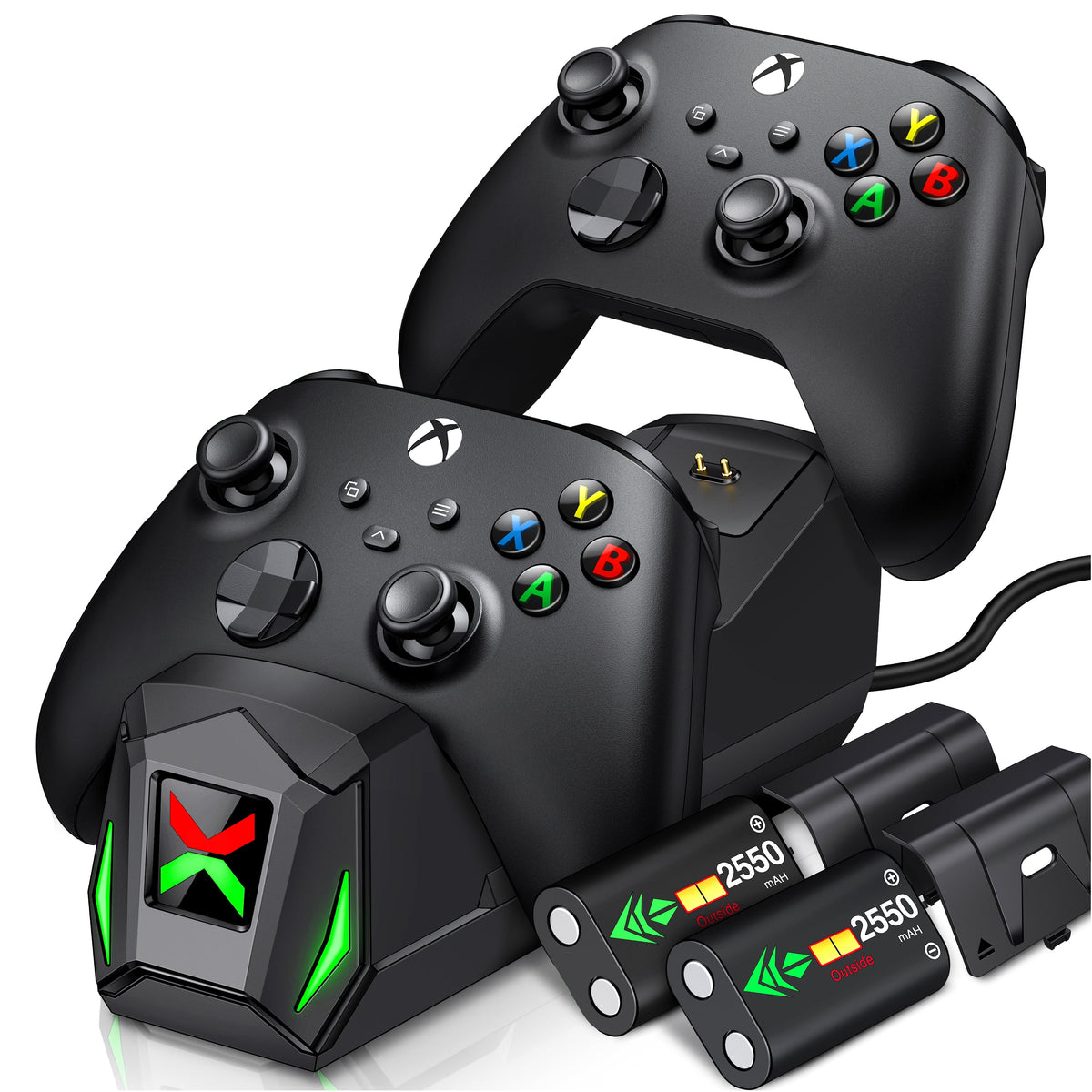Controller Charger for Xbox - Charging Station with Controller Battery Packs for Xbox Series/One X/S/Elite