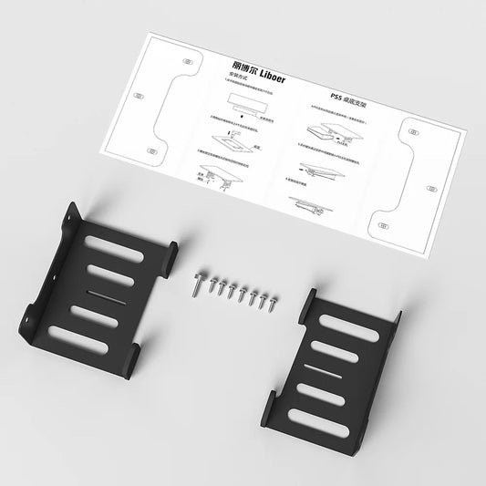 Hidden Desk Holder for Ps5/Pro/Slim Metal Horizontal Stealth Mount Support Compatible with PS5 Disc & Digital Edition Stand