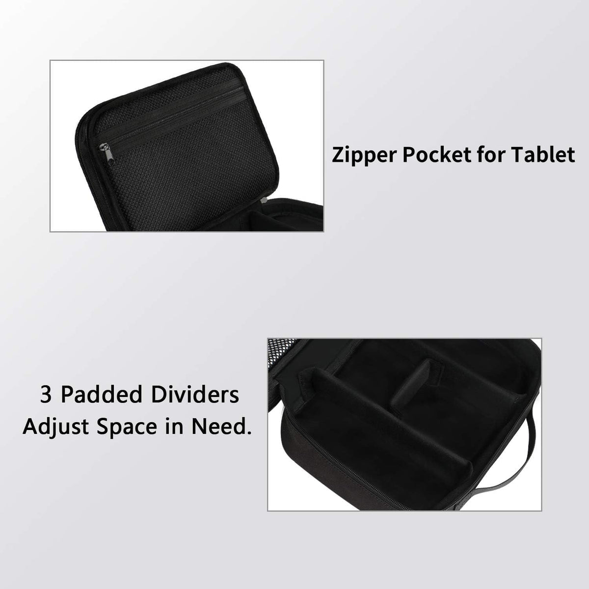 Electronics Organizer Travel Case - Cable Organizer Bag - Black