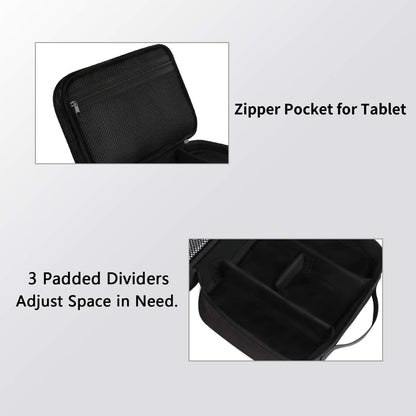 Electronics Organizer Travel Case - Cable Organizer Bag - Black
